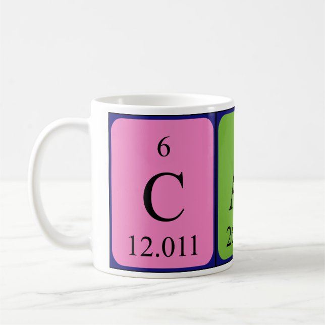 Caneca De Café Mug de nome de mesa periódica de Cali (Esquerda)