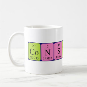 Caneca De Café Mug de nome de mesa periódica de Constantine