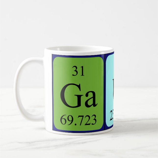 Caneca De Café Mug de nome de mesa periódica de gage (Esquerda)