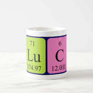 Caneca De Café Mug de nome de mesa periódica de Luc