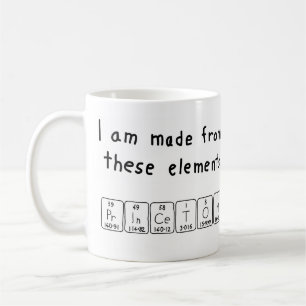 Caneca De Café Mug de nome de mesa periódica de Princeton