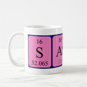 Caneca De Café Mug de nome de mesa periódica de Satine