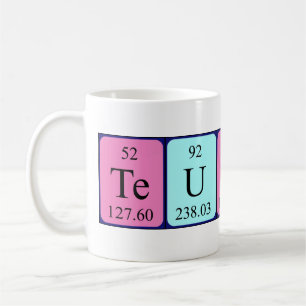 Caneca De Café Mug de nome de mesa periódica de Teunis