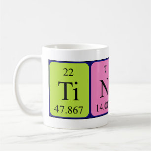 Caneca De Café Mug de nome de mesa periódica de Tindra