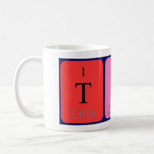 Caneca De Café mug de nome de mesa periódica do Gravatas