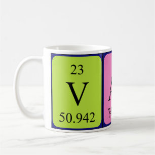 Caneca De Café Mug de nome de mesa periódica do Vasco