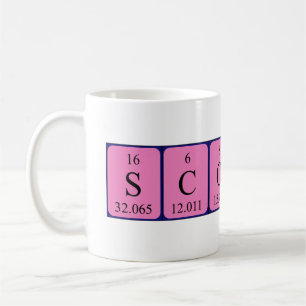 Caneca De Café Mug de nome de mesa periódica escooby