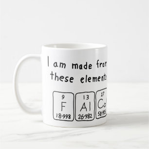 Caneca De Café Mug de nome de mesa periódica Falco