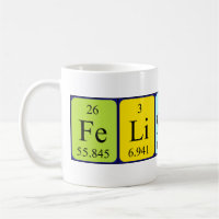 Mug de nome de mesa periódica Felismina