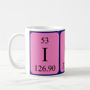 Caneca De Café Mug de nome de mesa periódica Isra