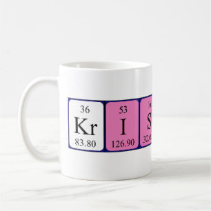 Caneca De Café Mug de nome de mesa periódica Kristinn