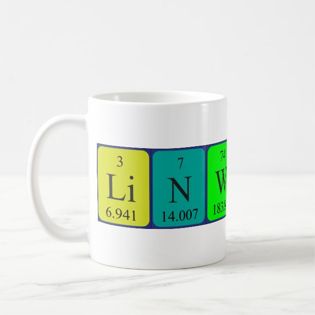 Caneca De Café Mug de nome de mesa periódica Linwood (Esquerda)