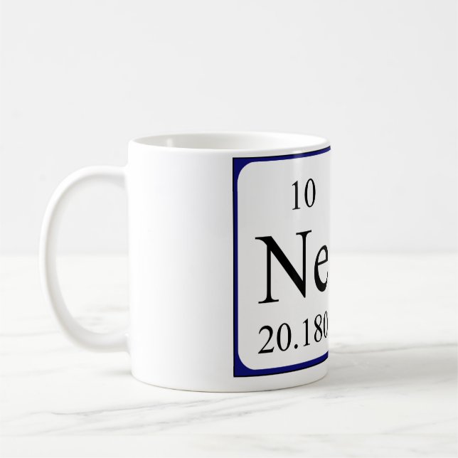 Caneca De Café Mug de nome de mesa periódica Ned (Esquerda)