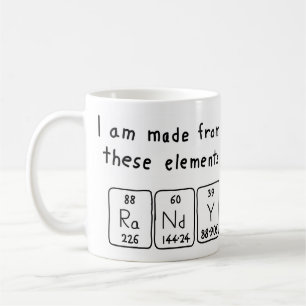 Caneca De Café Mug de nome de mesa periódica Randy