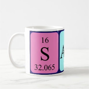 Caneca De Café Mug de nome de mesa periódica Sami