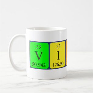 Caneca De Café Mug de nome de mesa periódica vitali