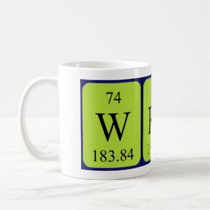 Caneca De Café Mug de nome de mesa periódica Wren