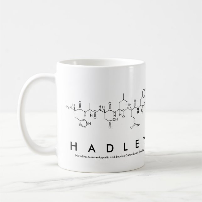 Caneca De Café Mug de nome de péptido de Hadley (Esquerda)