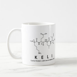 Caneca De Café mug de nome peptídeo Keli