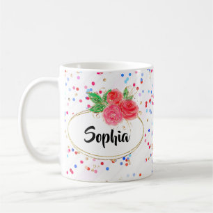 Caneca De Café Mug de nome personalizado, nome personalizado do g