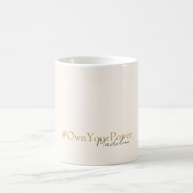 Caneca De Café Mug de Nome Personalizado - Oferta de Empoderament (Centro)