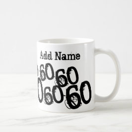 Caneca De Café Mug de nome personalizado personalizado de 60º ani