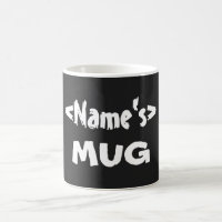 Mug de Nome Personalizado Preto