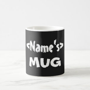Caneca De Café Mug de Nome Personalizado Preto