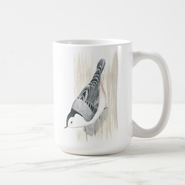 Caneca De Café Mug de Nuthatch de peito branco (Direita)