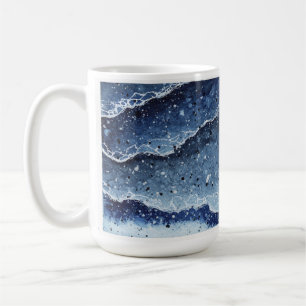 Caneca De Café Mug de Ondas de Aquarela