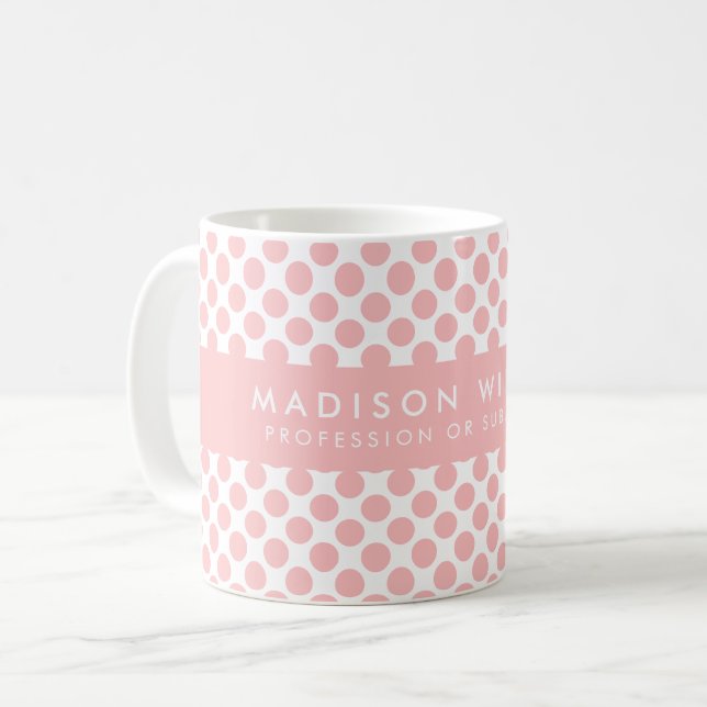 Caneca De Café Mug de padrão geométrico personalizado (Frente Esquerda)
