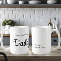 Mug de Pai de Super-Herói Personalizado - Nome de 