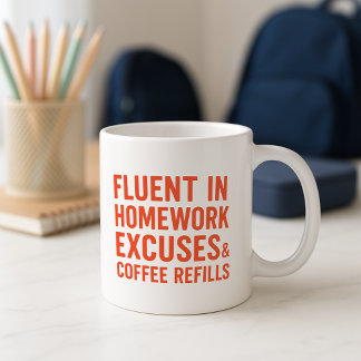 Caneca De Café Mug de pais divertidos; Fluente em trabalho de cas