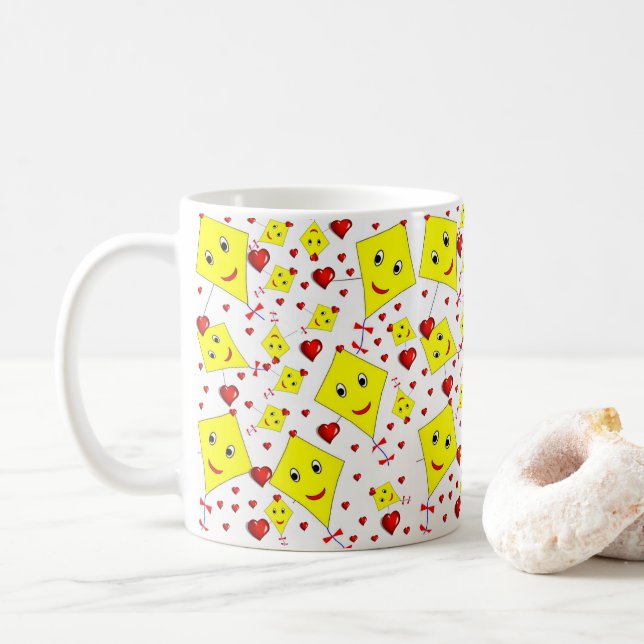 Caneca De Café Mug de pipa amarelo (Com Donut)