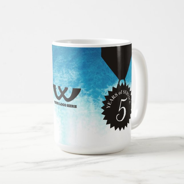 Caneca De Café Mug de prêmio de aniversário do marco de 5 anos do (Frente Esquerda)