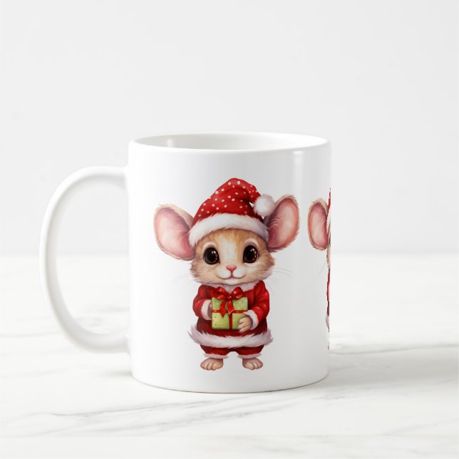 Caneca De Café Mug de rato de Natal bonito (Esquerda)