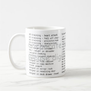 Caneca De Café Mug de relatórios corporativos de morte