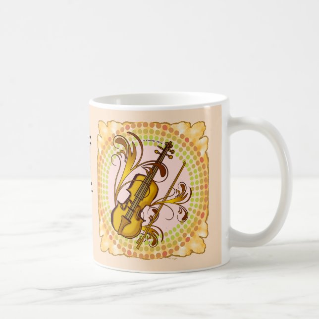 Caneca De Café Mug de ritmo violino (Direita)