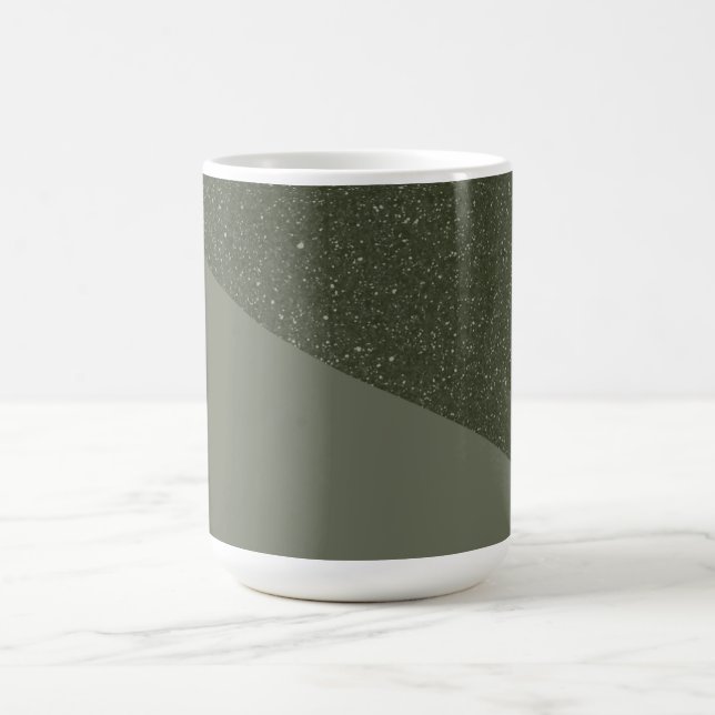 Caneca De Café Mug de Textura Verde de Moss Curvado (Centro)