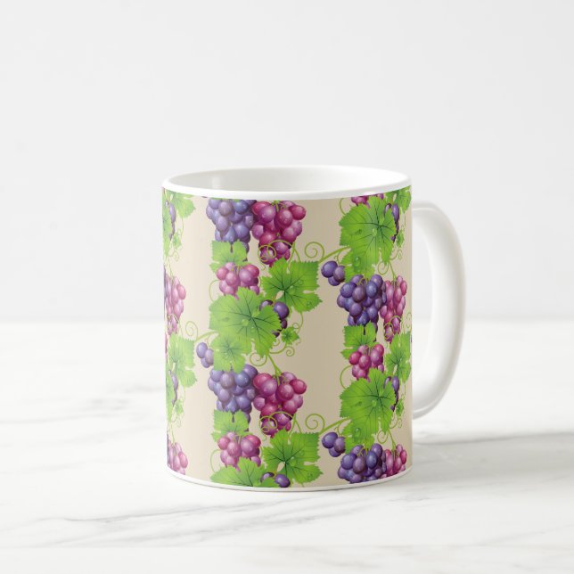 Caneca De Café Mug de Uva (Frente Esquerda)