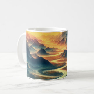 Caneca De Café Mug de Vale da Paisagem Sunset