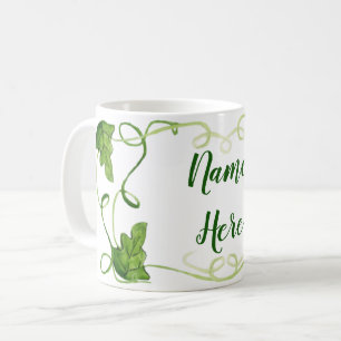 Caneca De Café Mug de Vinha Verde Personalizado