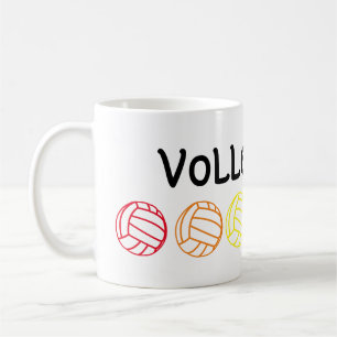 Caneca De Café Mug de Voleibol Arco-íris