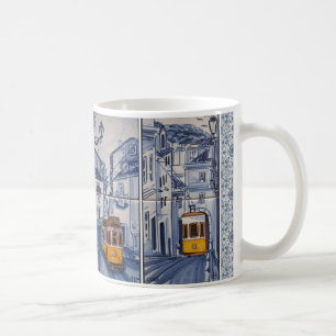 Caneca De Café mug déco Lisbonne Azulejos tramway