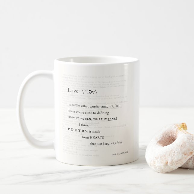 Caneca De Café Mug Definido Pelo Amor (Com Donut)
