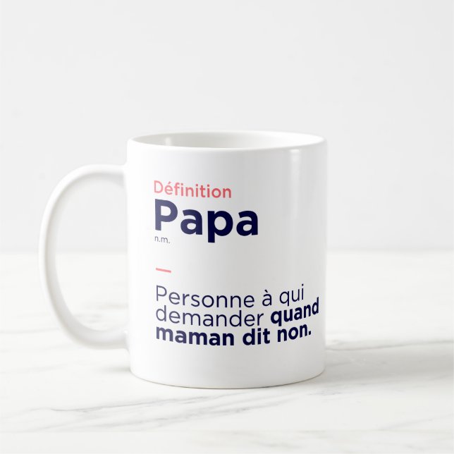 Caneca De Café Mug Définition Papa (Esquerda)