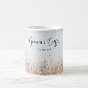 Caneca De Café Mug do Cornualha Azul e Campos de Trigo