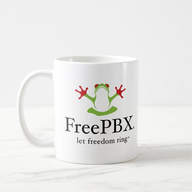 Caneca De Café Mug do logotipo FreePBX (Clássico) (Esquerda)