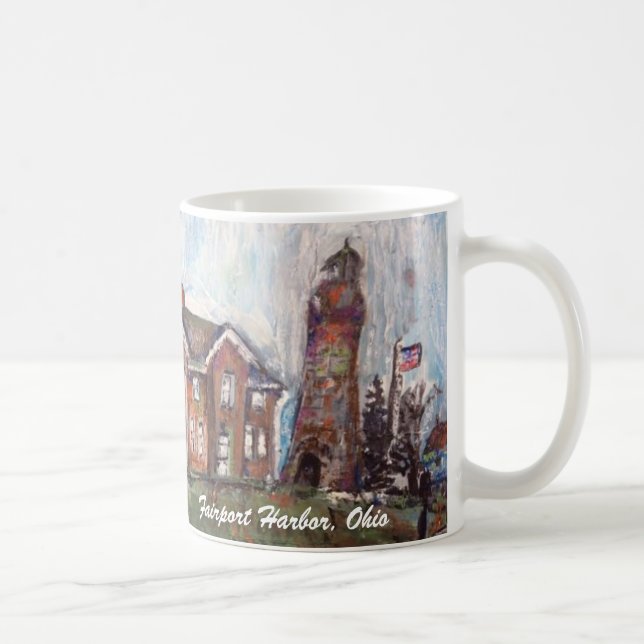 Caneca De Café Mug do Museu de Charidade de Faeroporto Harbor (Direita)