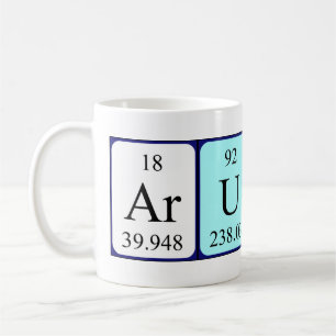 Caneca De Café Mug do nome da mesa periódica Arunas